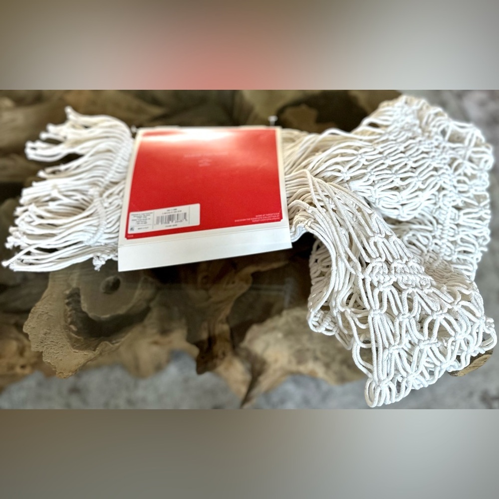 ‼️RARE‼️🎸OPALHOUSE🎸🔥NWT🔥Cotton Macrame Runner in white -72x14 - Picture 8 of 16